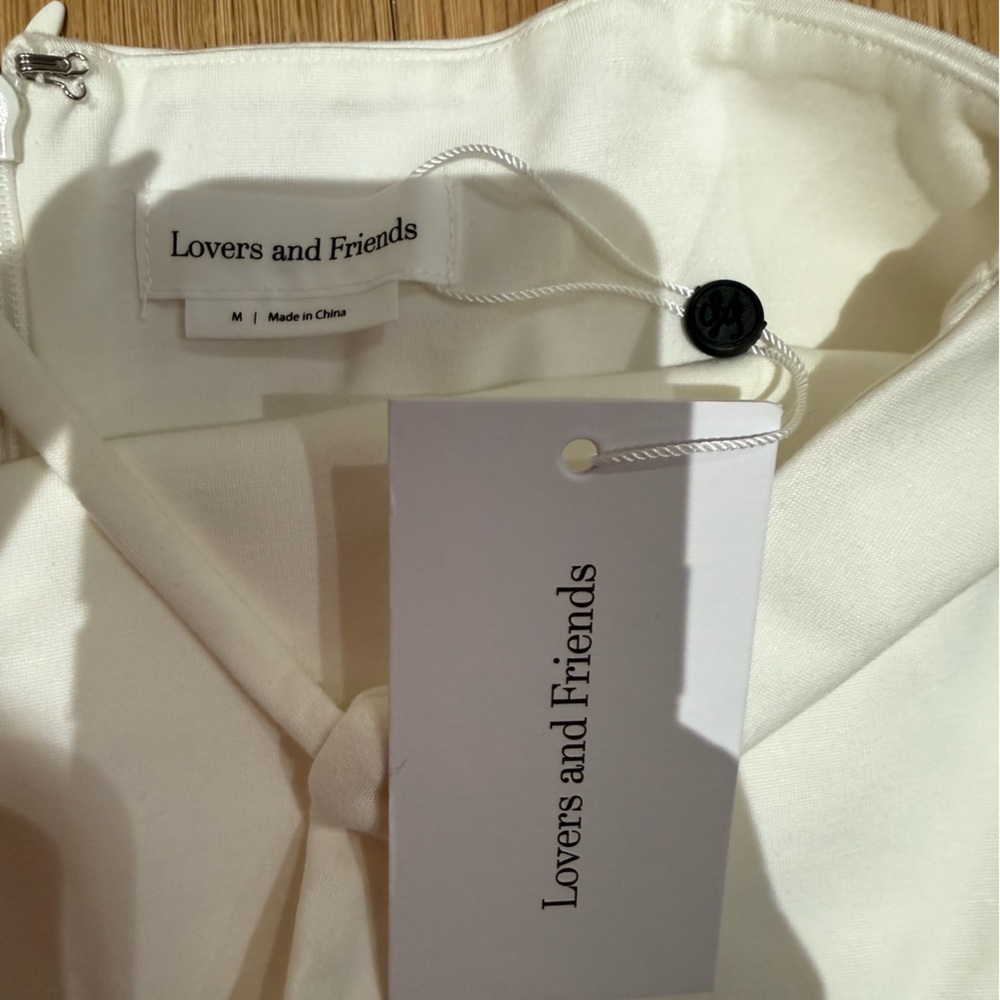 NWT Lovers and Friends White Wide Leg With Slits Jumpsuit, Size M - Picture 6 of 7
